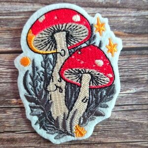 Magic Mushroom Fantasy Fairy Tail Boho Witch Hippy Iron On Patch
